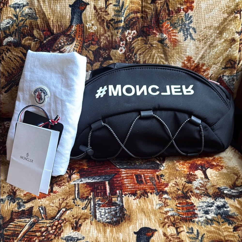 Moncler Black Quilted Fanny Pack
